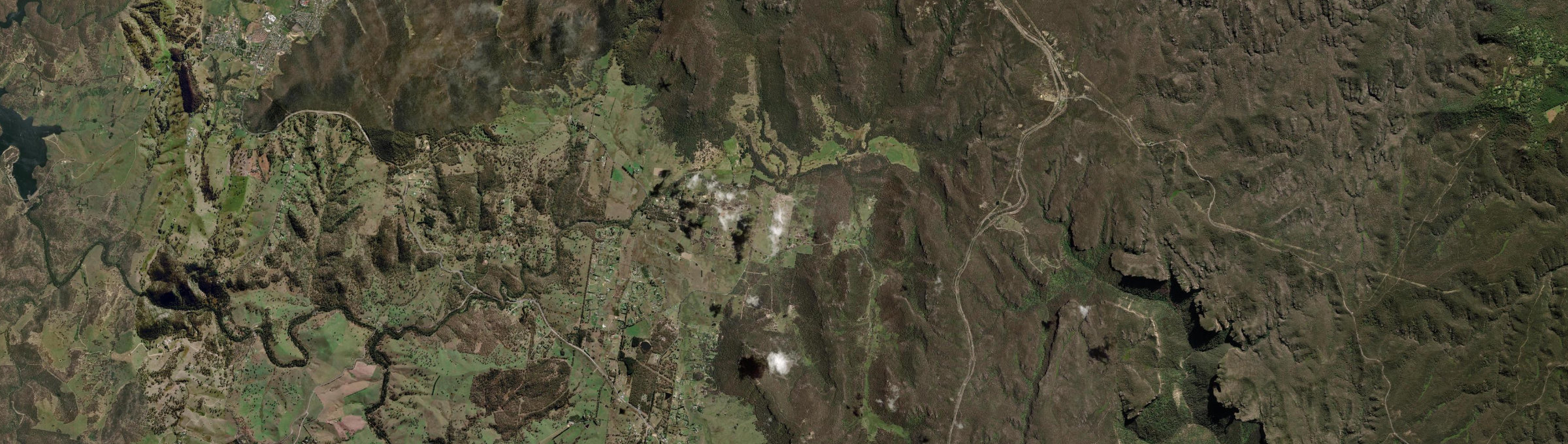Aerial view of Hartley Vale, NSW