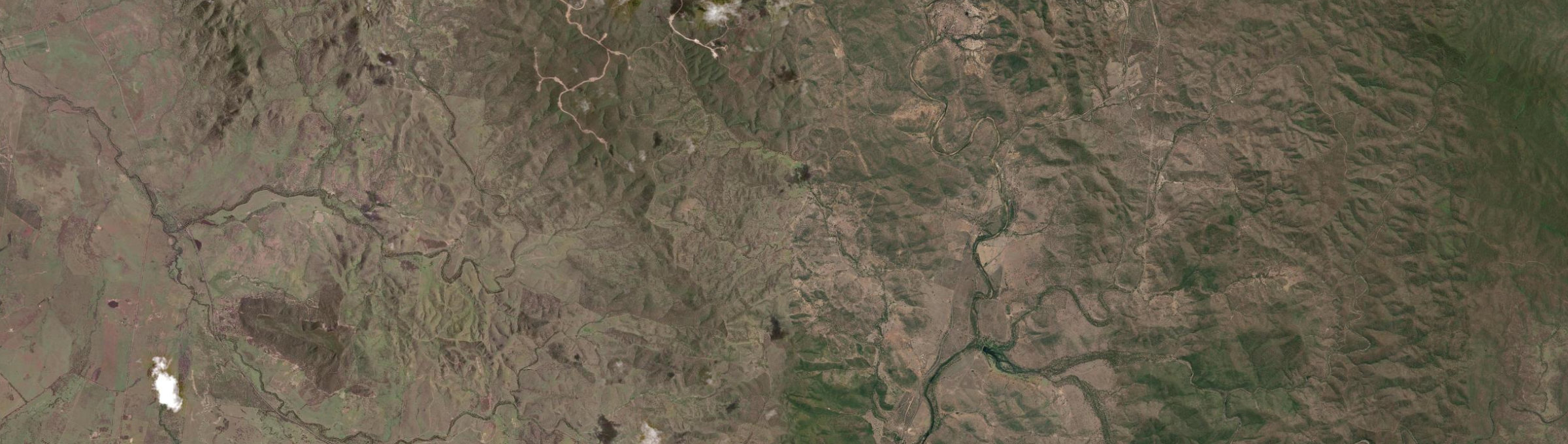 Aerial view of Oakey Creek, QLD