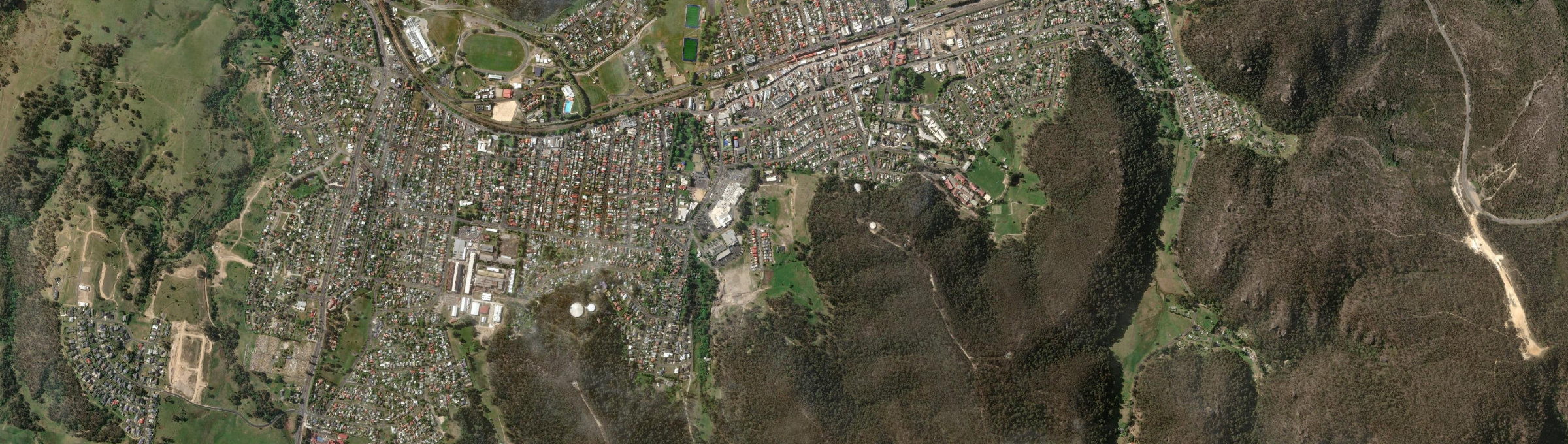 Aerial view of Pottery Estate, NSW