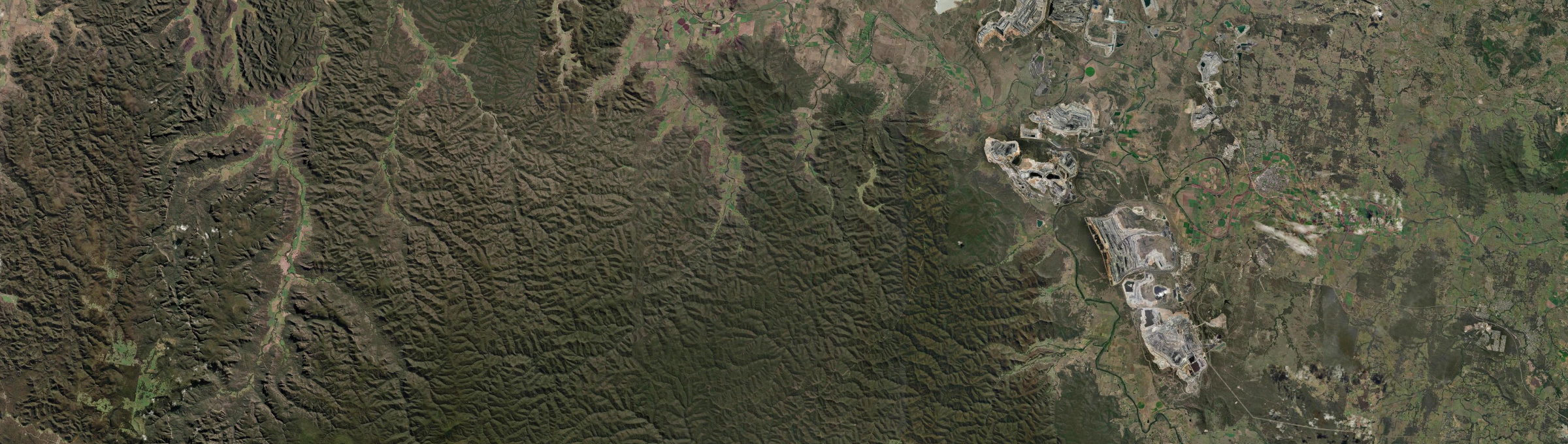 Aerial view of Doyles Creek, NSW