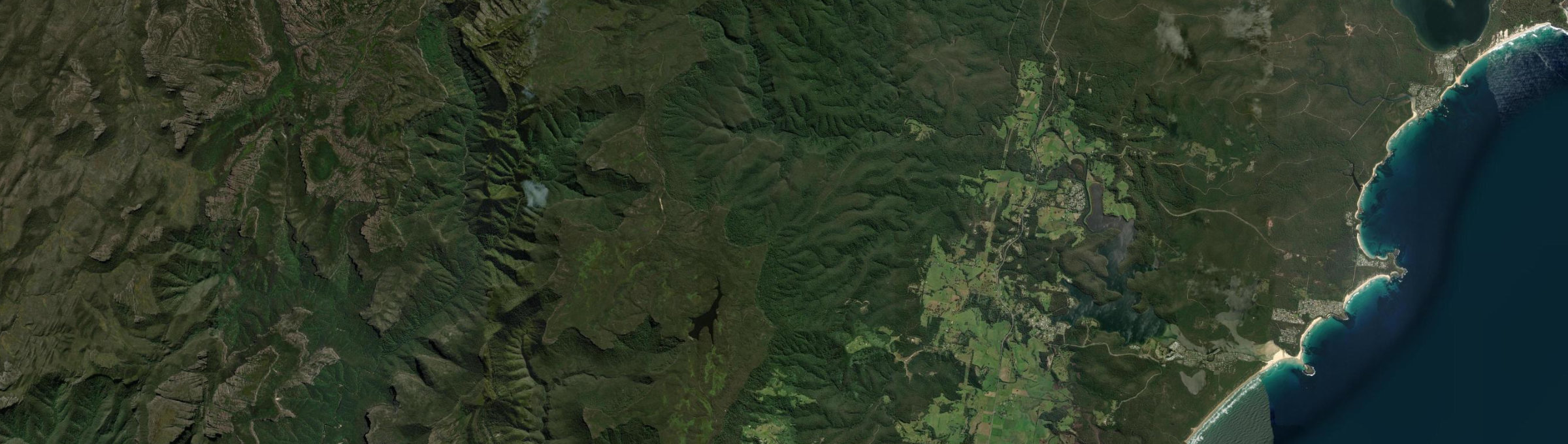 Aerial view of Pointer Mountain, NSW