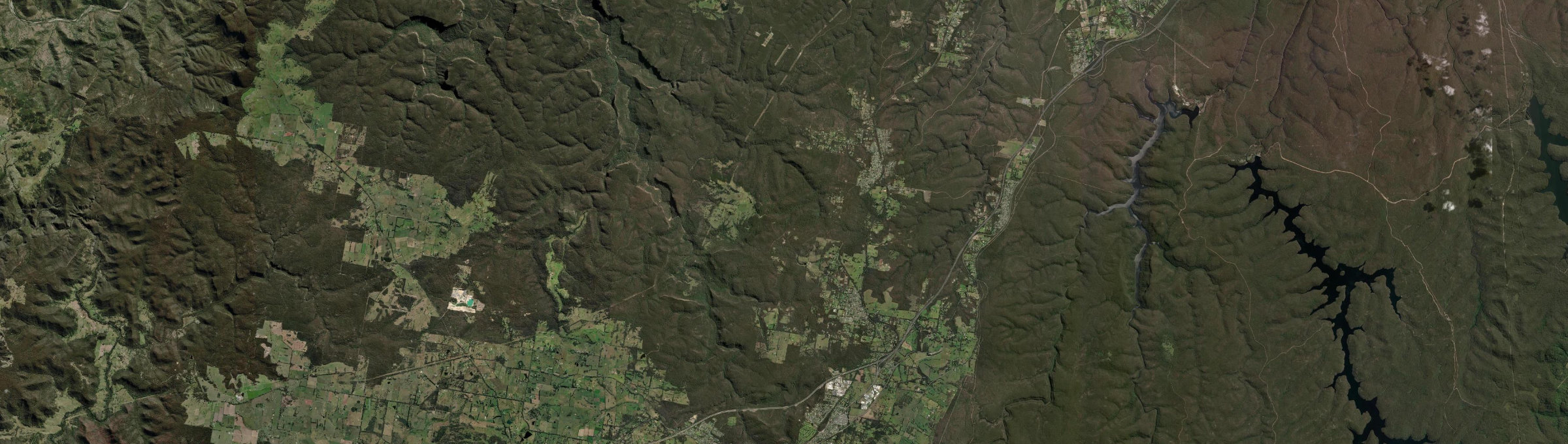 Aerial view of Colo Vale, NSW