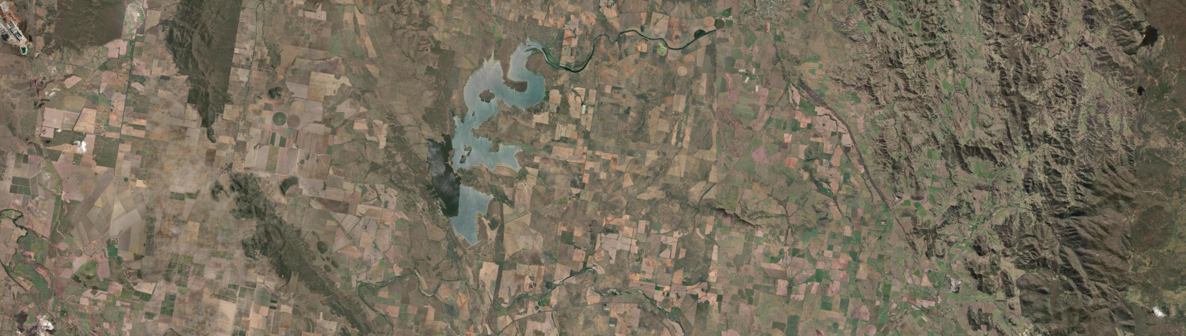 Aerial view of Rushes Creek, NSW