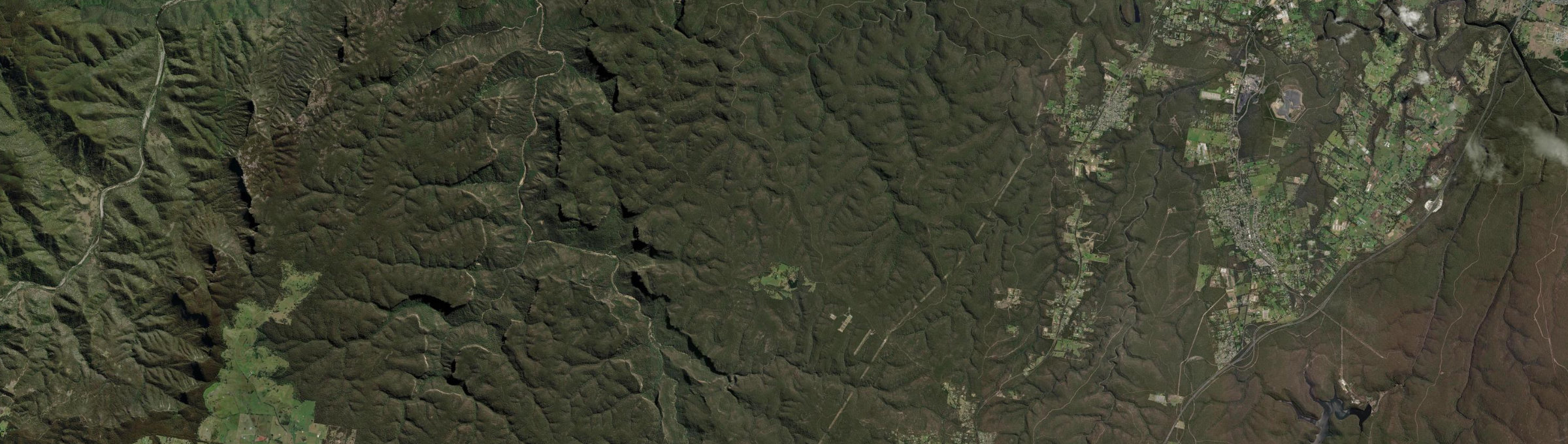 Aerial view of Wattle Ridge (NSW), NSW