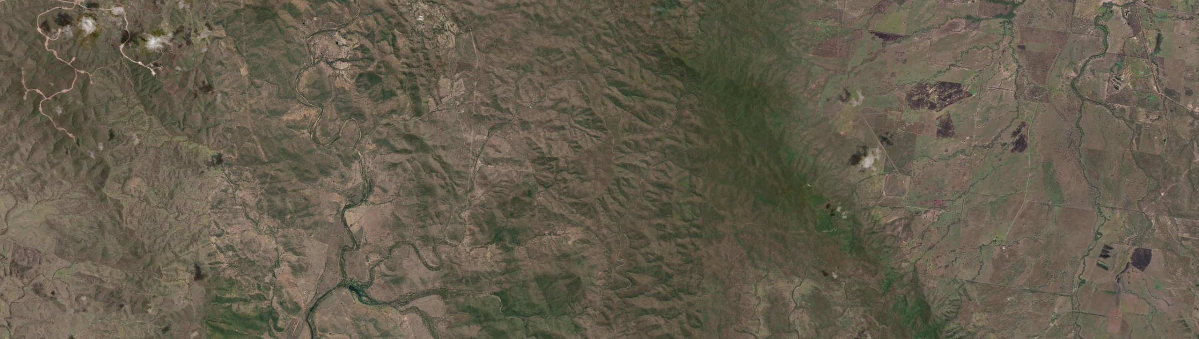 Aerial view of Nine Mile Creek, QLD