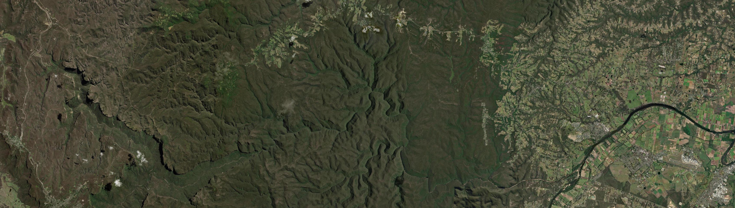 Aerial view of The Devils Wilderness, NSW