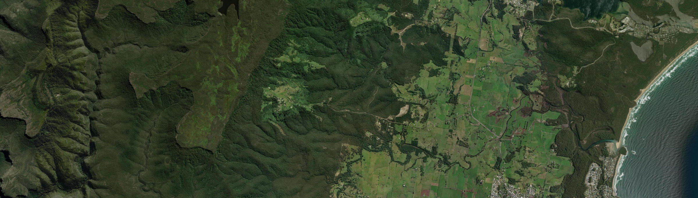 Aerial view of Little Forest, NSW