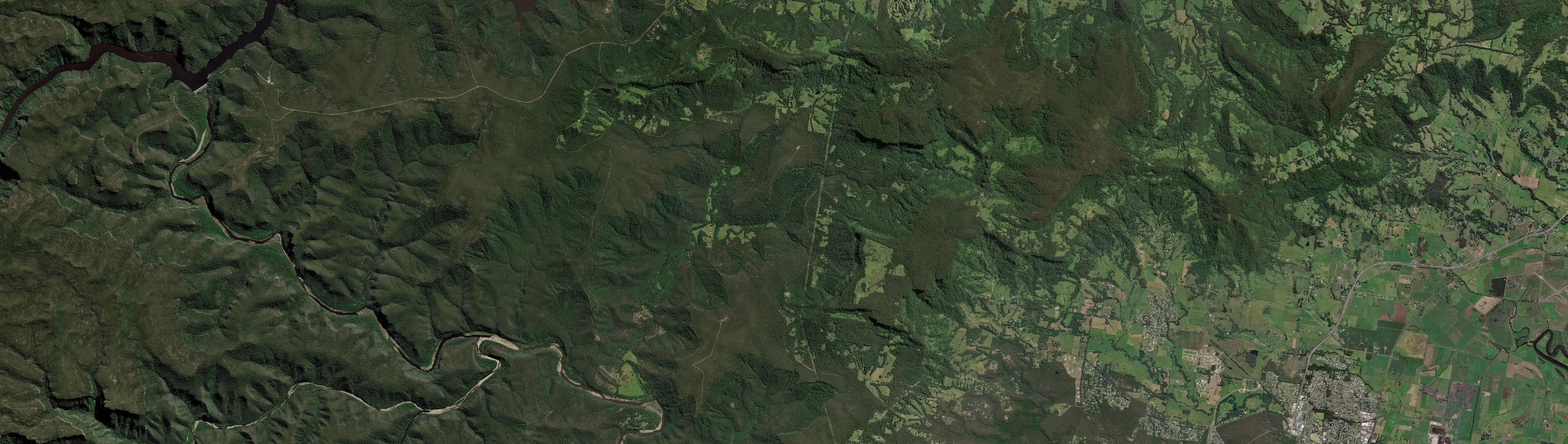 Aerial view of Budgong, NSW