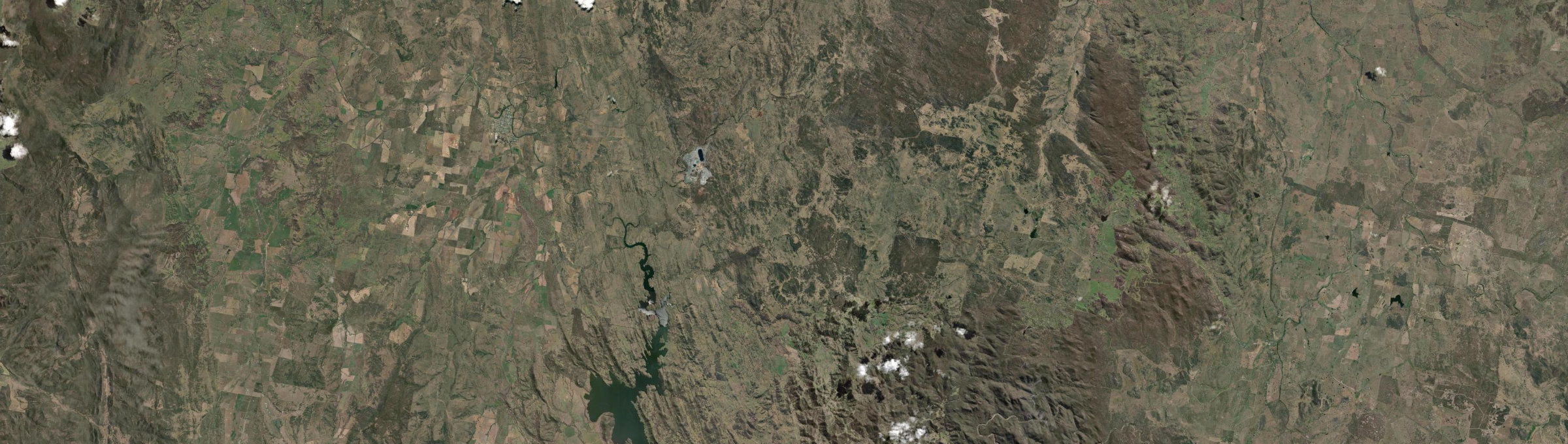 Aerial view of Woodsreef, NSW