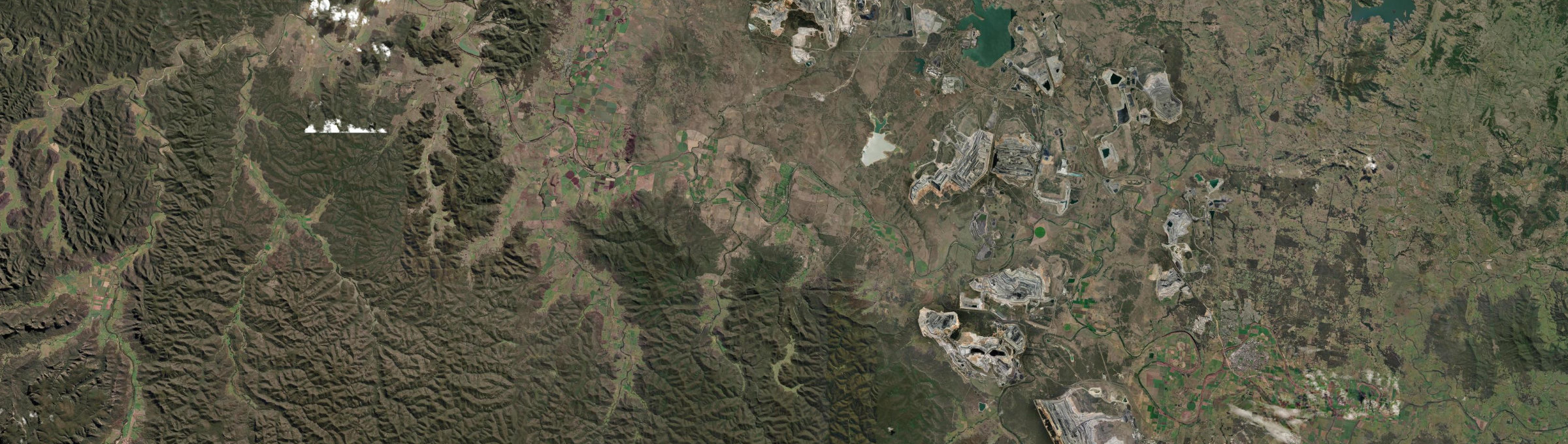 Aerial view of Jerrys Plains, NSW