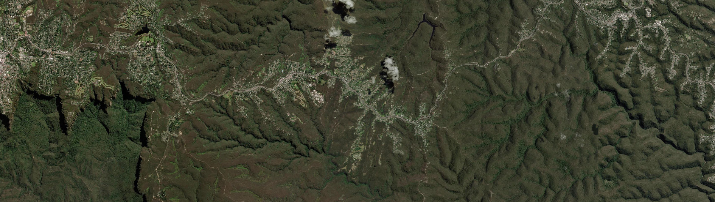 Aerial view of Hazelbrook, NSW