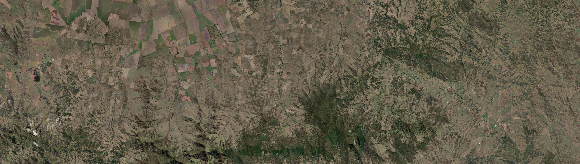 Aerial view of Warrah Creek, NSW