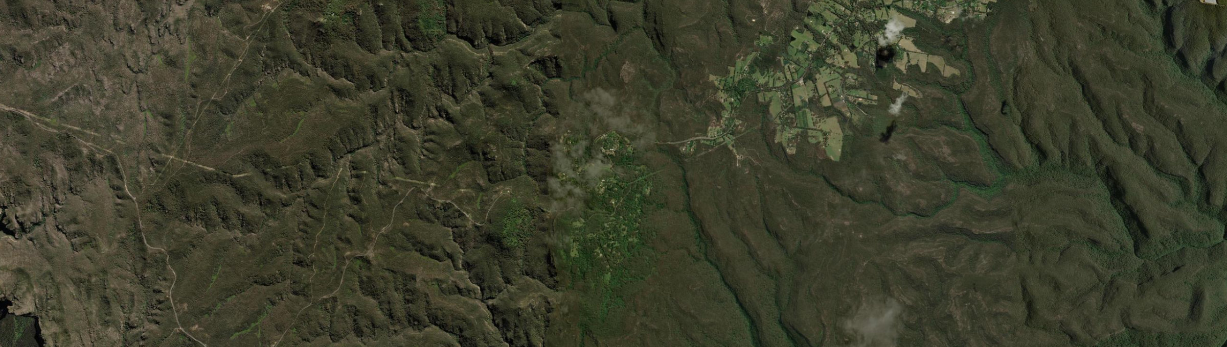 Aerial view of Mount Tomah, NSW