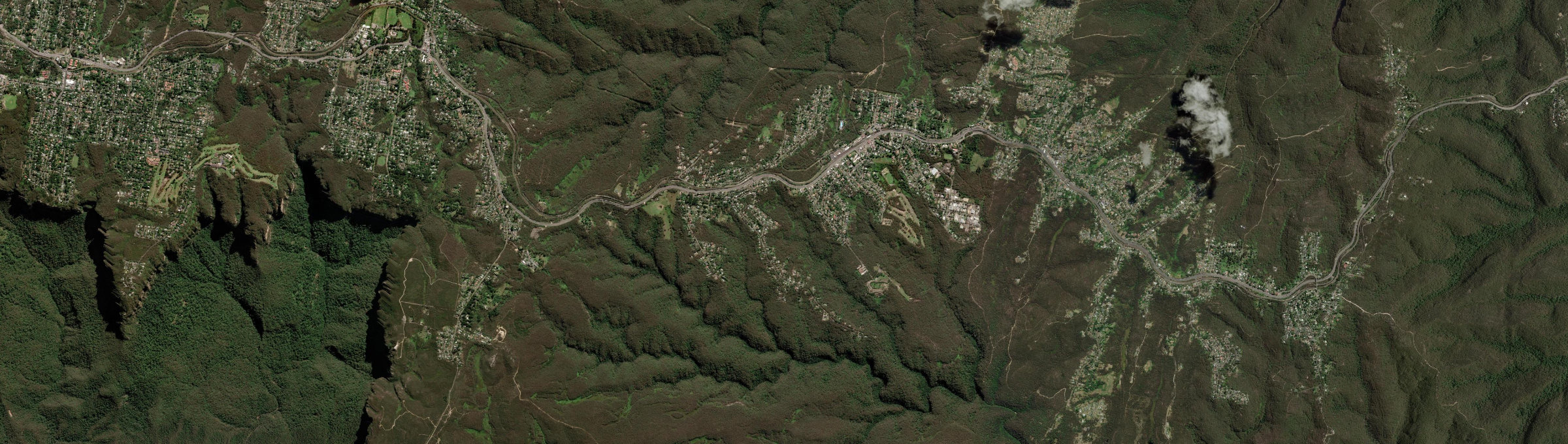 Aerial view of Bullaburra, NSW