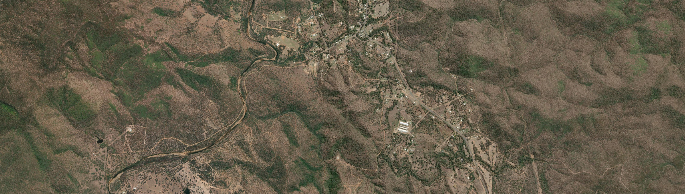 Aerial view of Horse Creek, QLD
