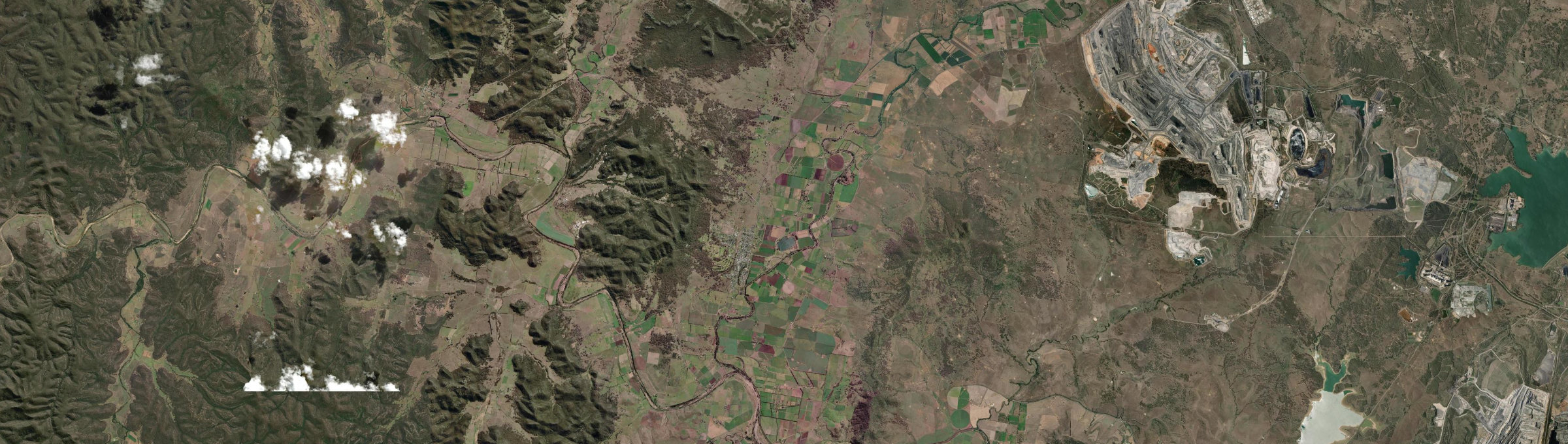 Aerial view of Denman, NSW