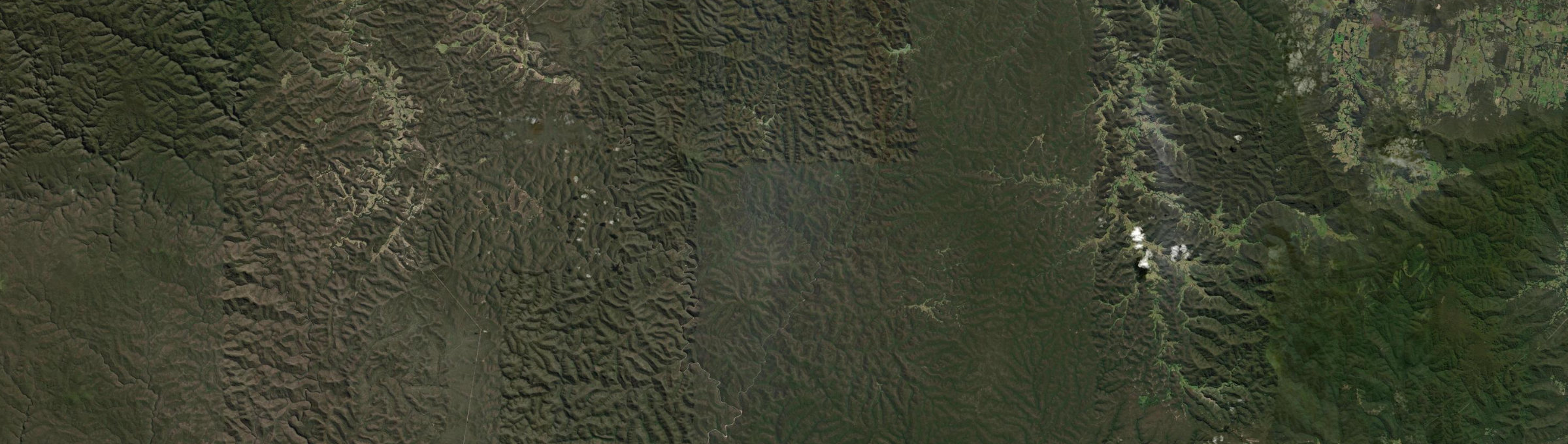 Aerial view of Yengo National Park, NSW