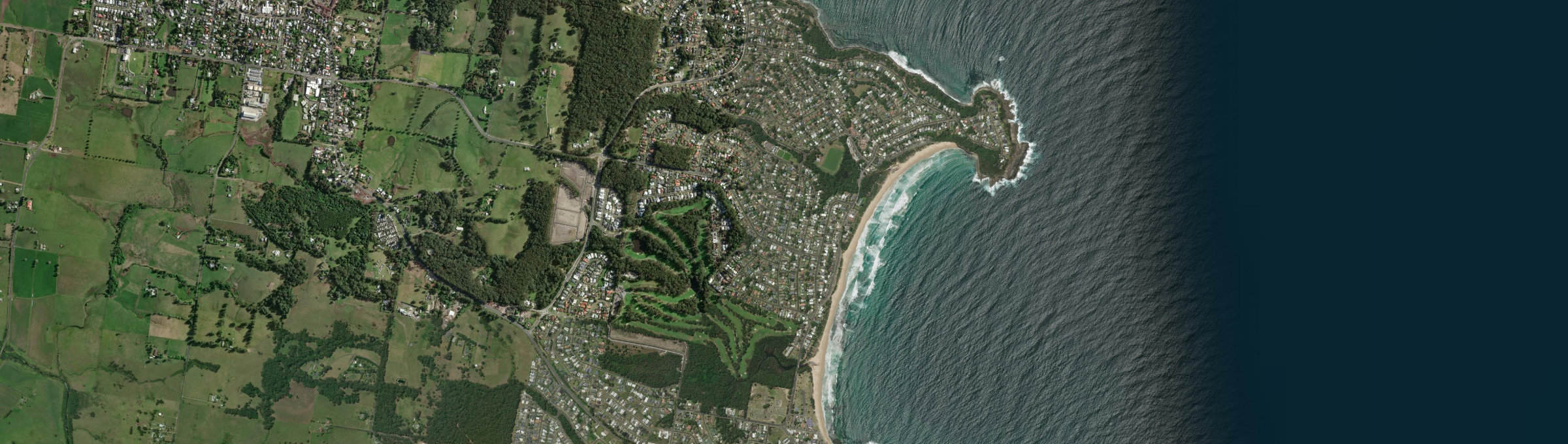 Aerial view of Mollymook Beach, NSW