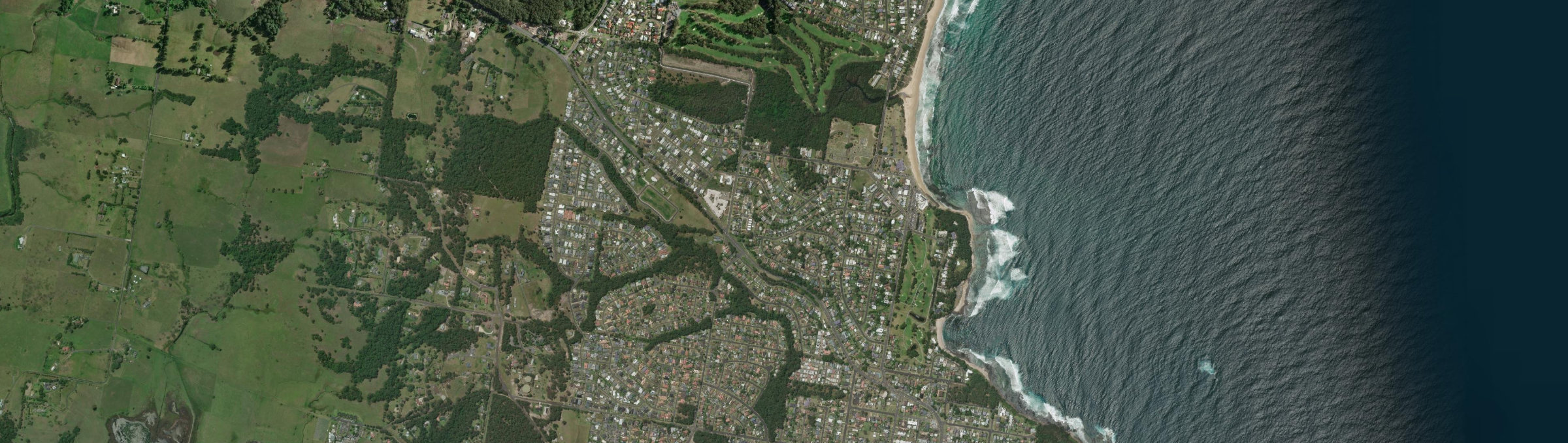 Aerial view of Mollymook, NSW