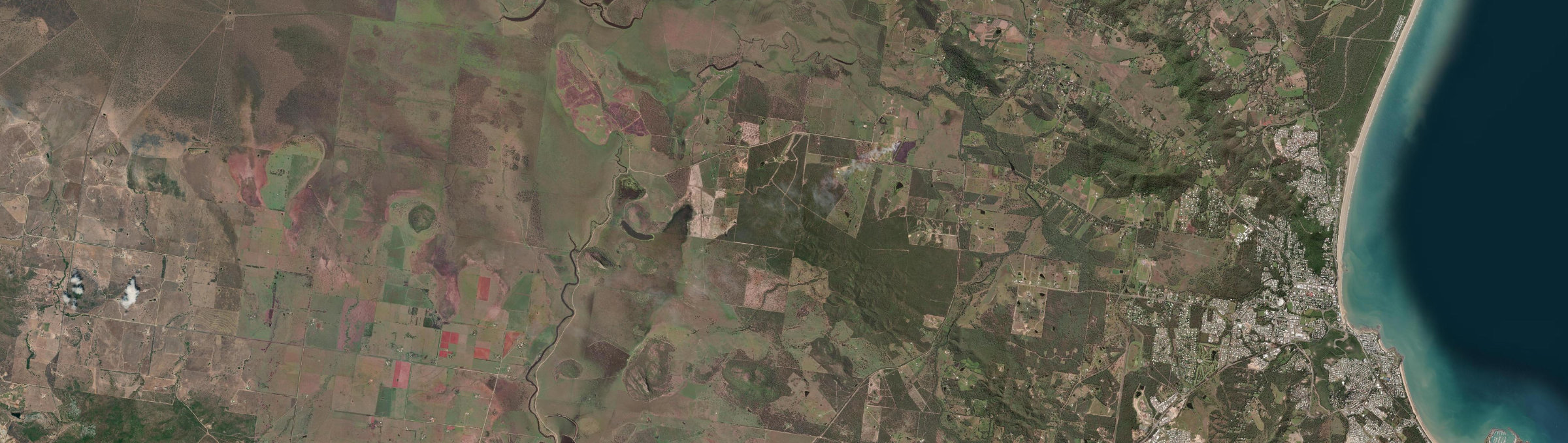 Aerial view of Lake Mary, QLD