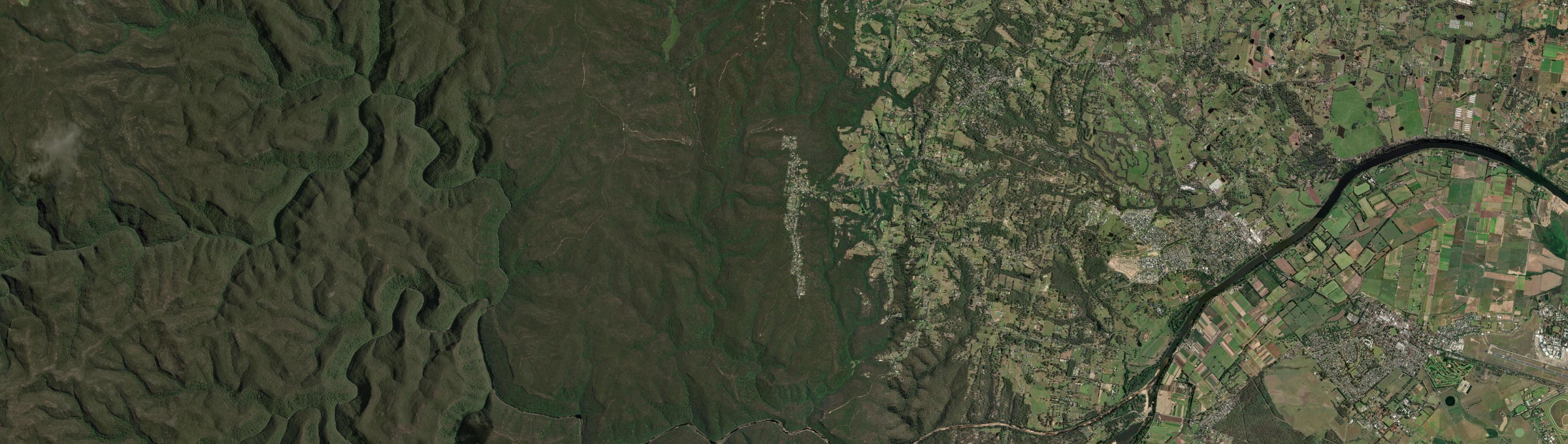 Aerial view of Bowen Mountain, NSW