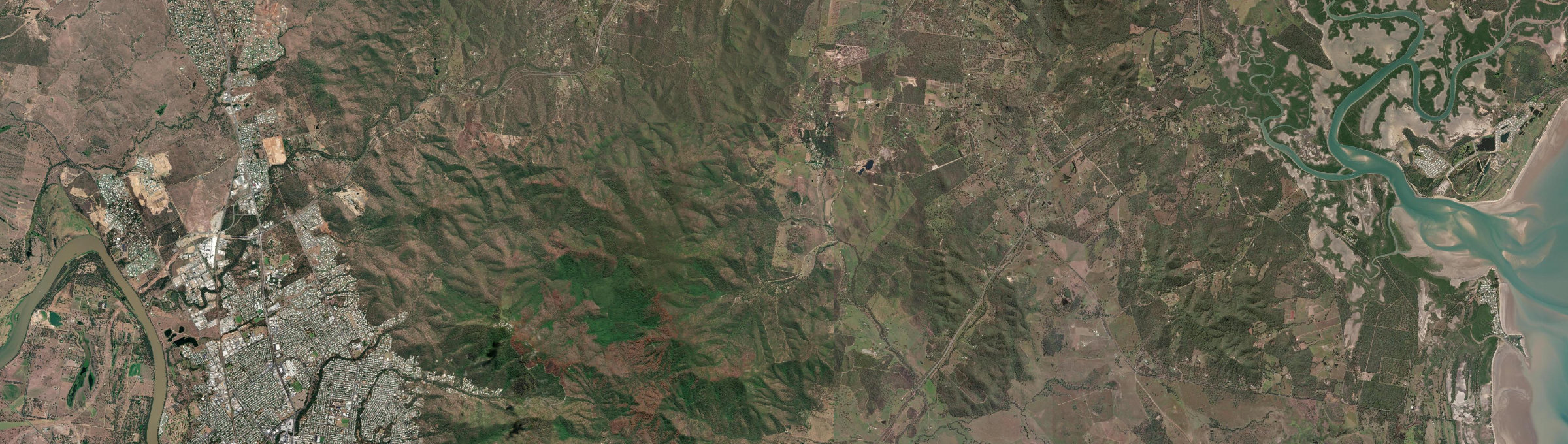 Aerial view of Mount Chalmers, QLD
