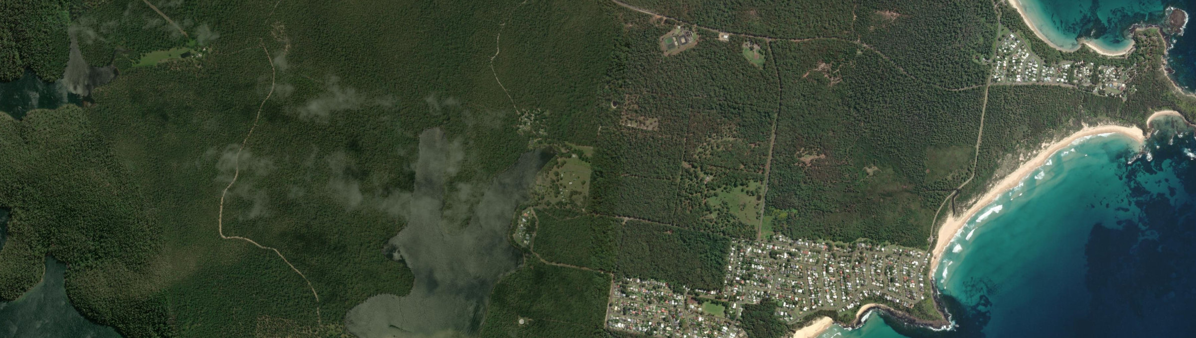 Aerial view of Berringer Lake, NSW