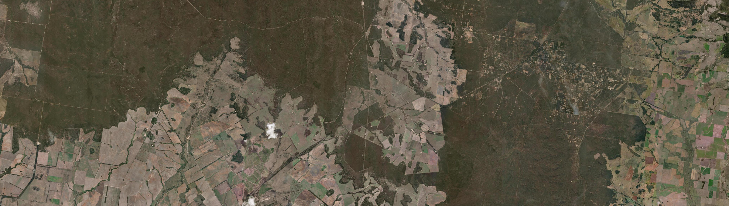 Aerial view of Bulli Creek, QLD