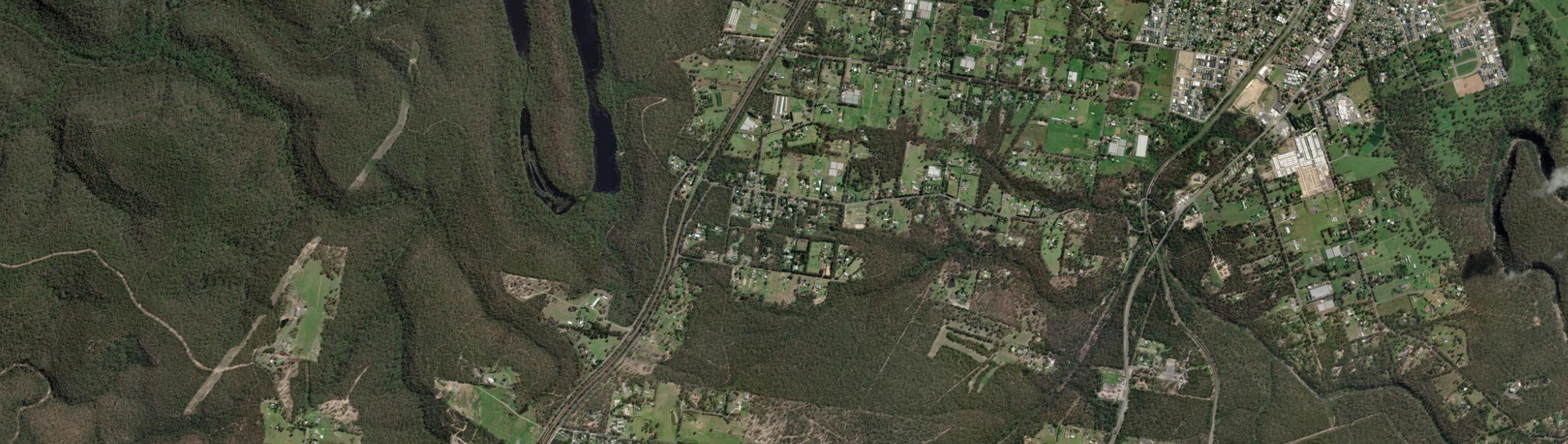 Aerial view of Couridjah, NSW