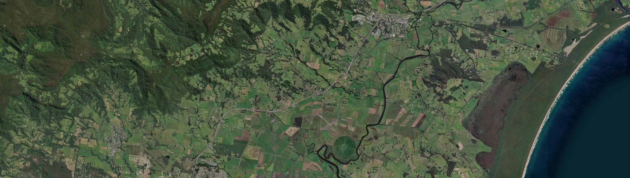 Aerial view of Jaspers Brush, NSW