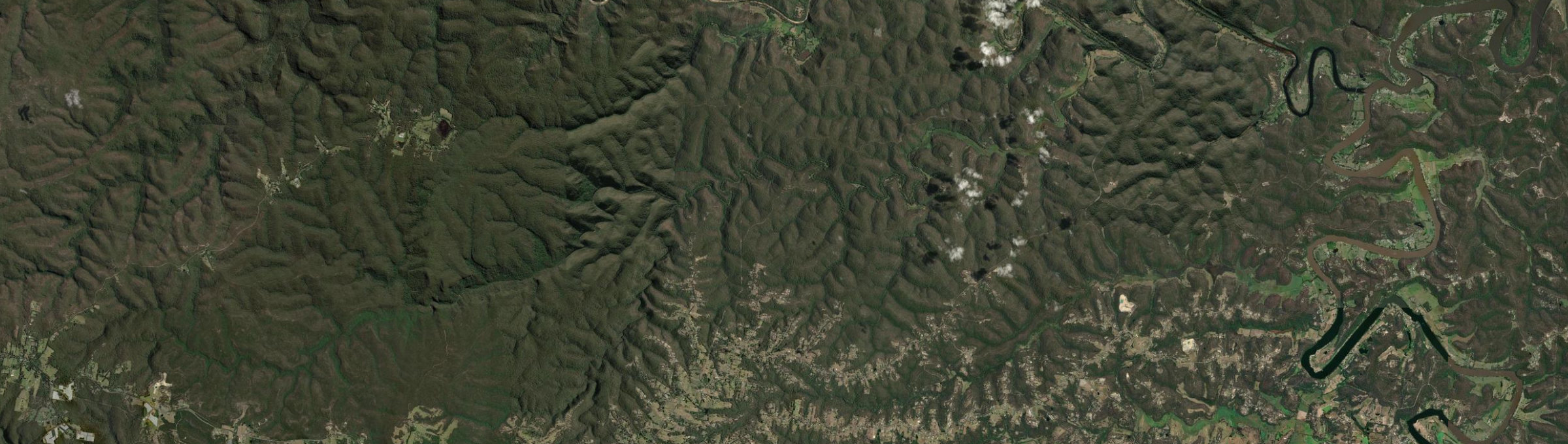Aerial view of Wheeny Creek, NSW