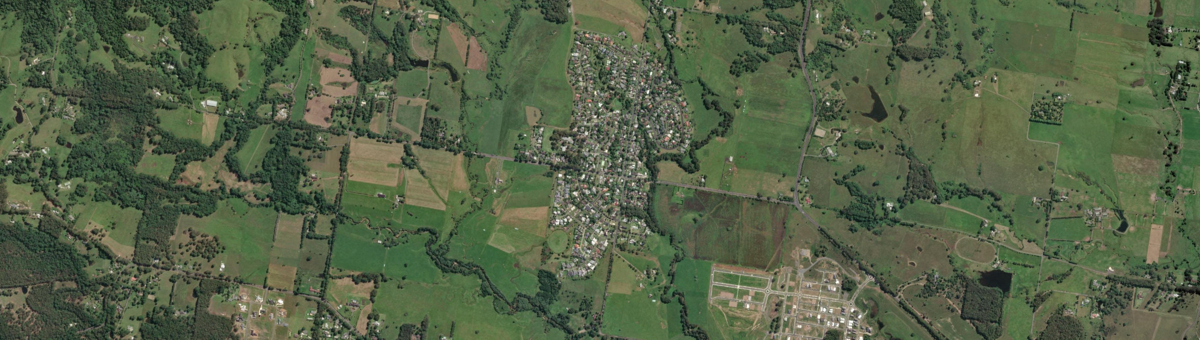 Aerial view of Cambewarra Village, NSW