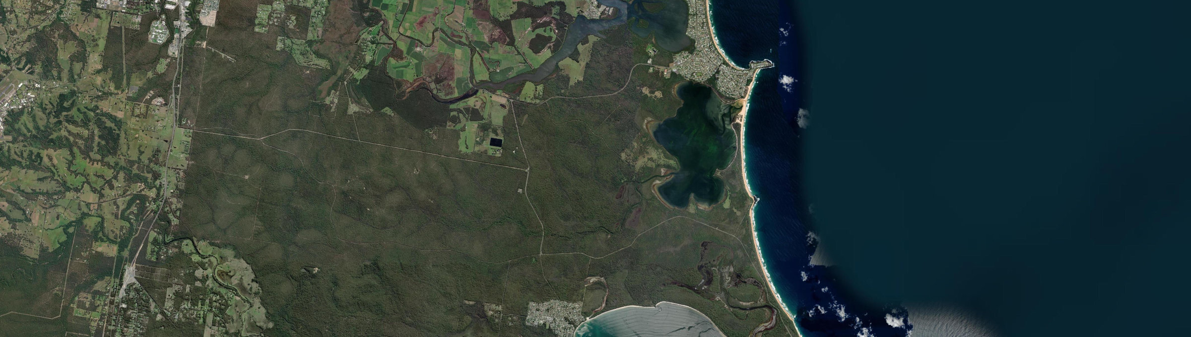 Aerial view of Wollumboola, NSW