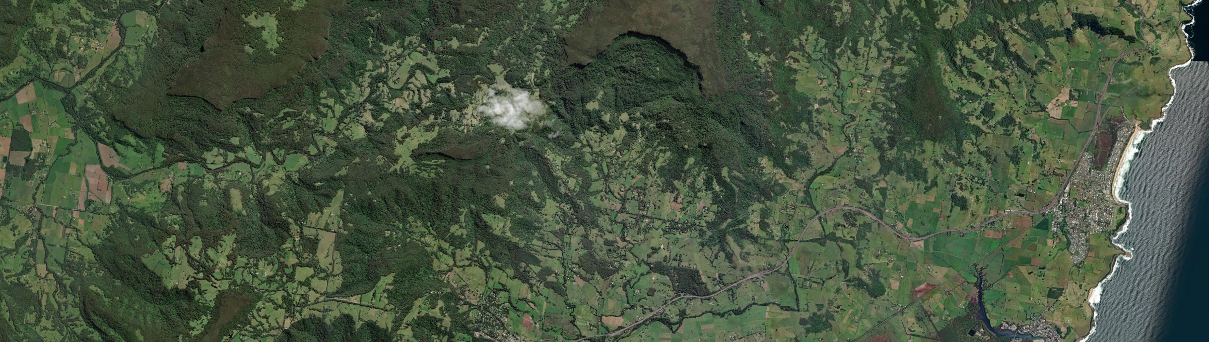 Aerial view of Broughton Vale, NSW