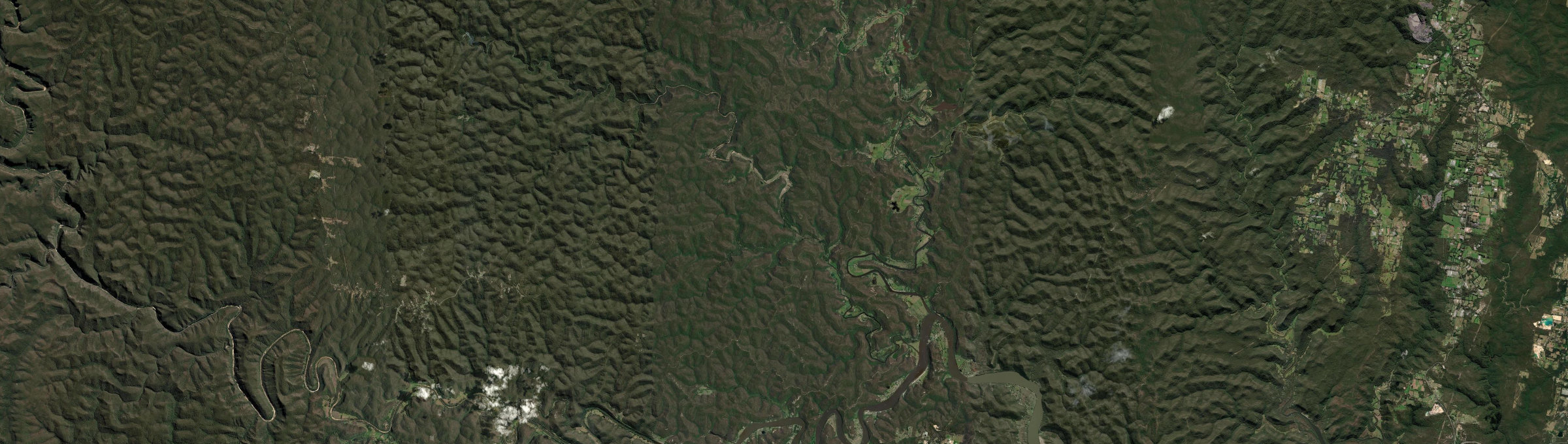 Aerial view of Webbs Creek, NSW