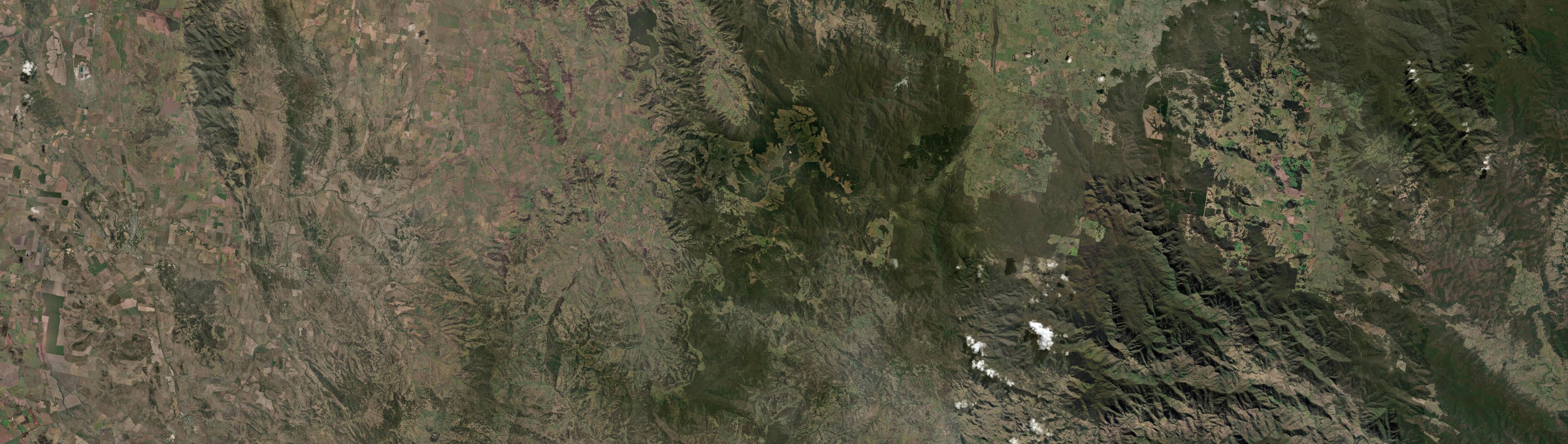Aerial view of Hanging Rock, NSW