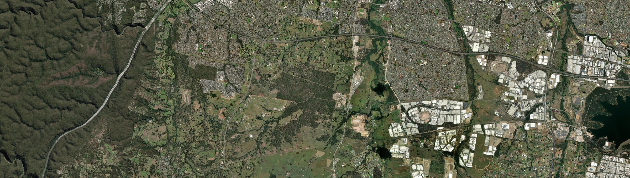 Aerial view of Orchard Hills, NSW