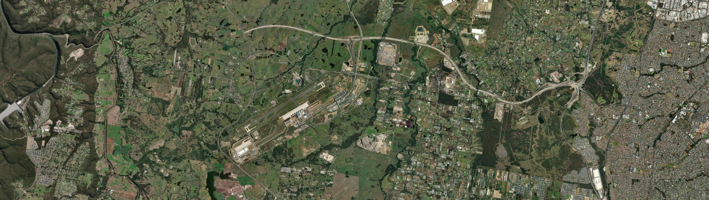 Aerial view of Badgerys Creek, NSW