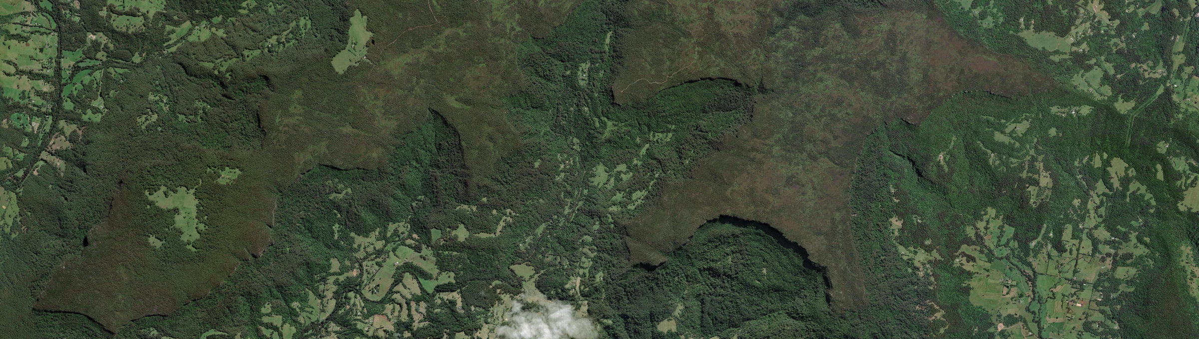 Aerial view of Brogers Creek, NSW