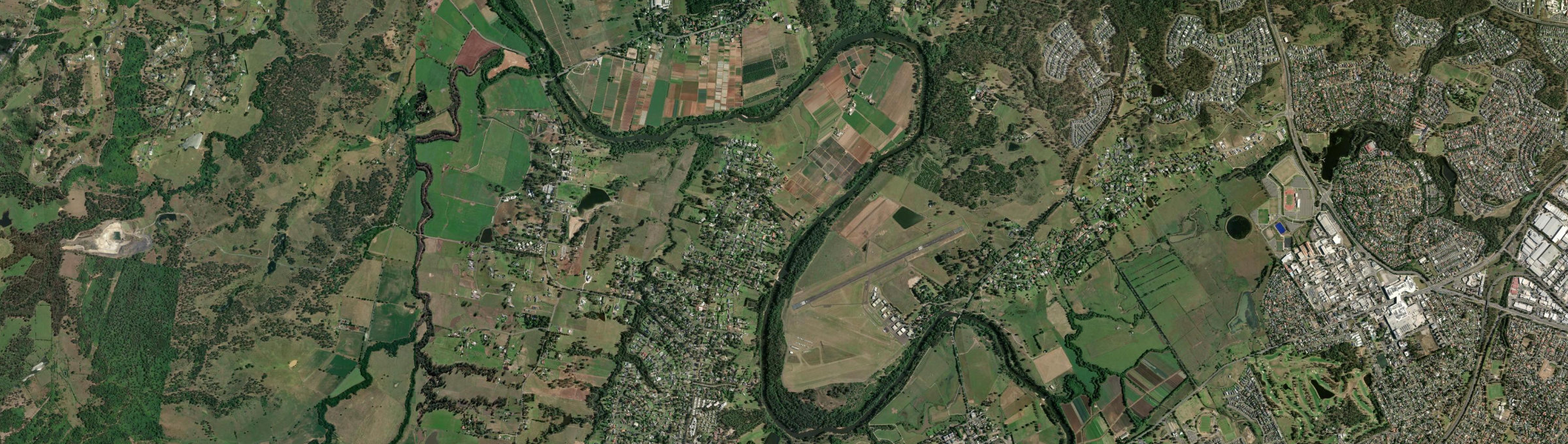Aerial view of Ellis Lane, NSW