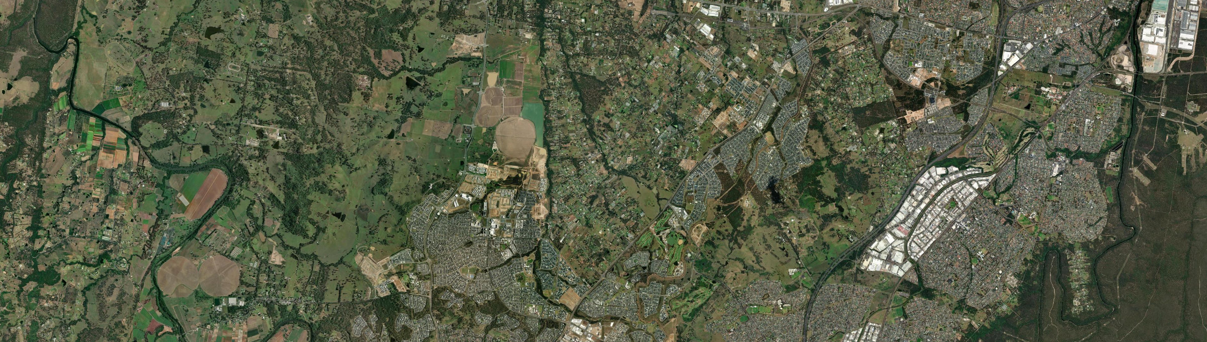 Aerial view of Catherine Field, NSW
