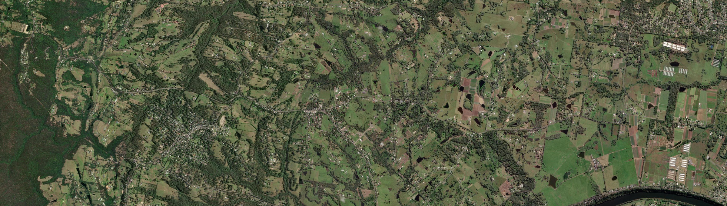 Aerial view of Kurmond, NSW