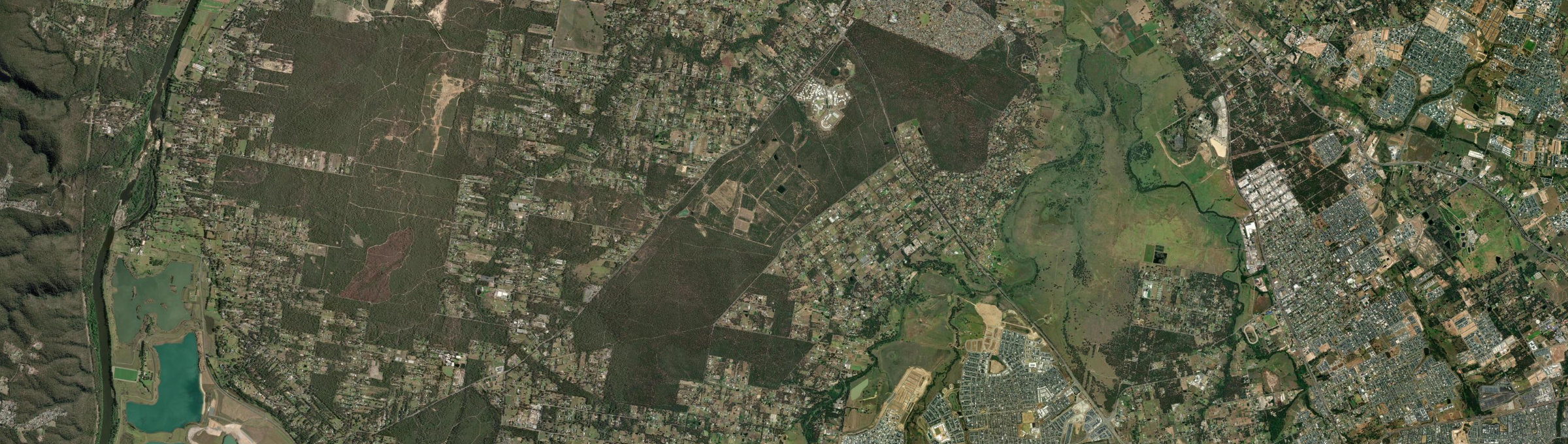 Aerial view of Berkshire Park, NSW