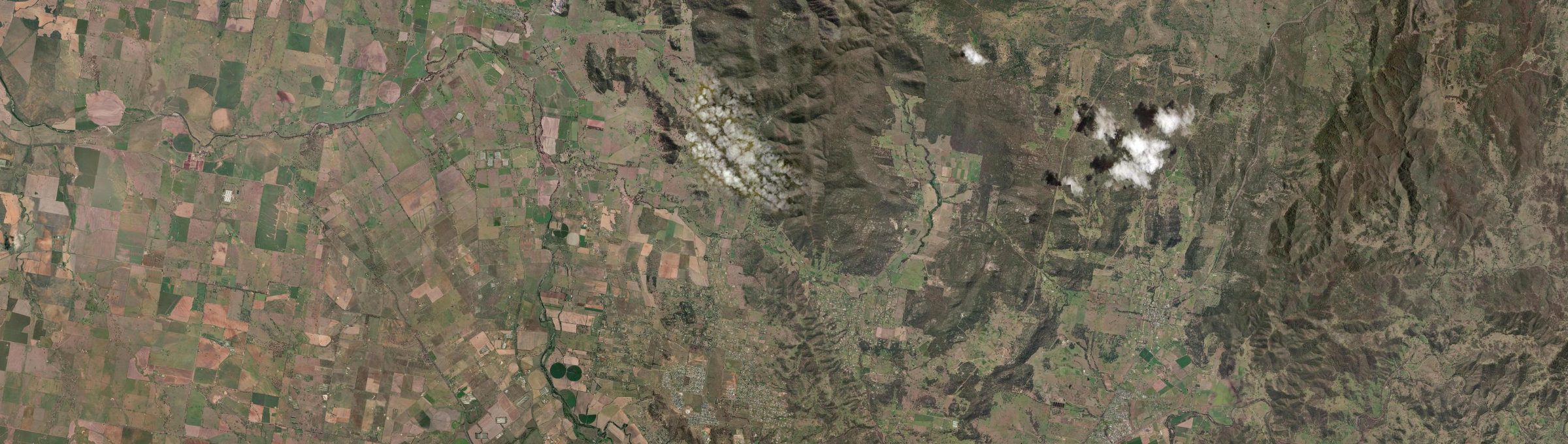 Aerial view of Moore Creek, NSW