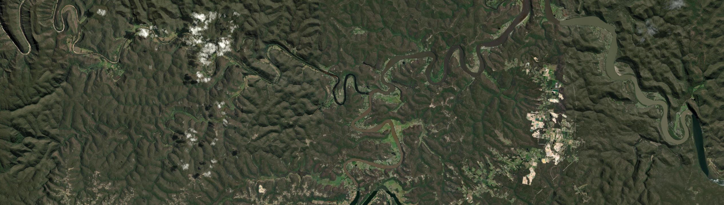 Aerial view of Lower Portland, NSW
