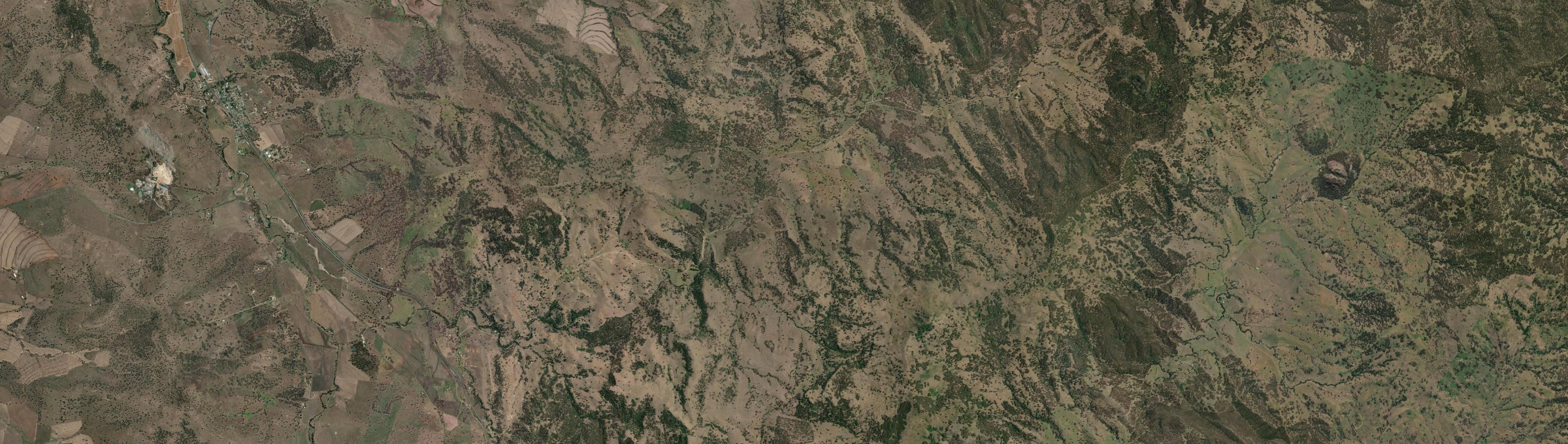Aerial view of Chilcotts Creek, NSW