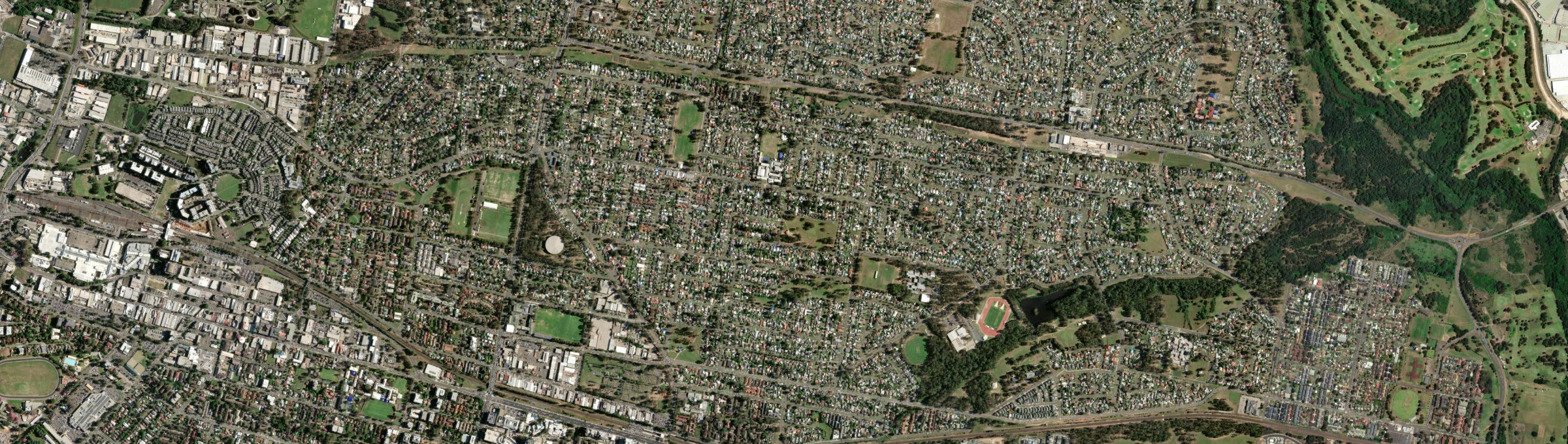 Aerial view of Cambridge Park, NSW