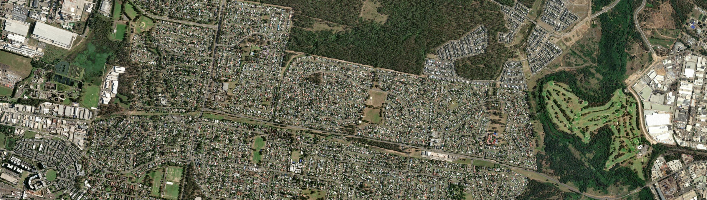 Aerial view of Werrington Downs, NSW
