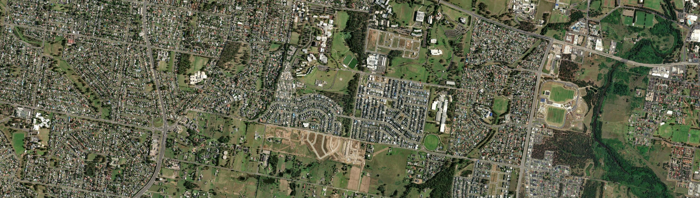 Aerial view of Caddens, NSW