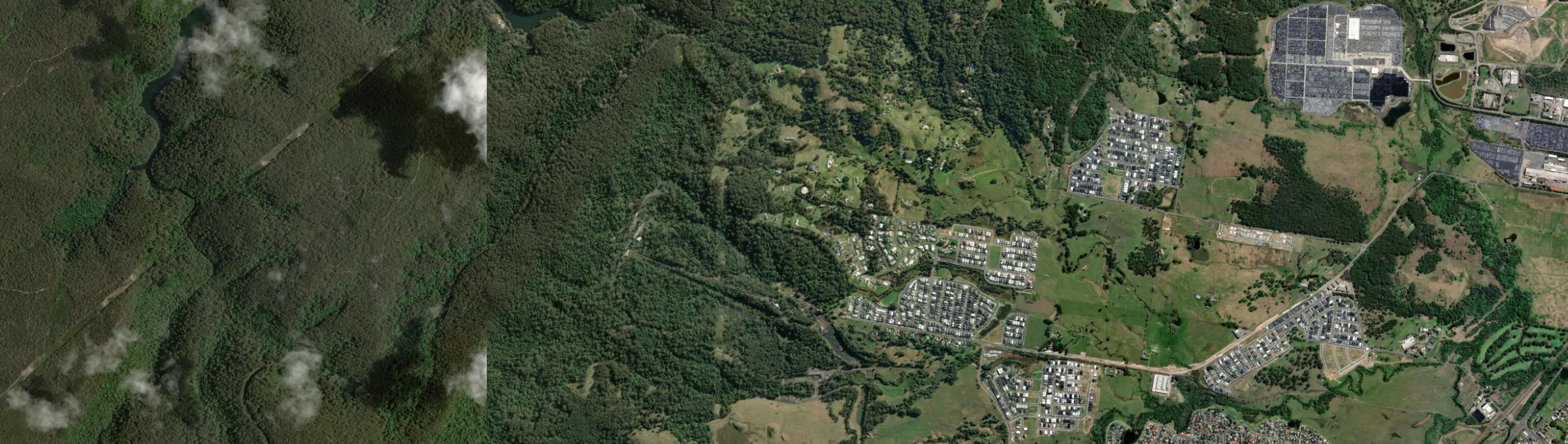 Aerial view of Wongawilli, NSW